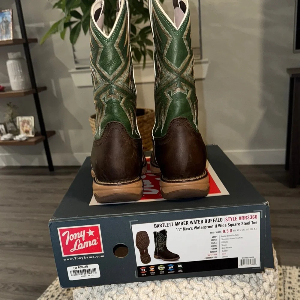 Tony Lama Bartlett Amber Buffalo Boots - Picture 6 of 6